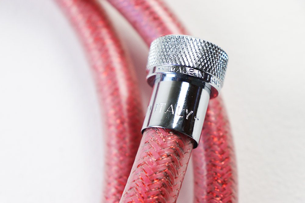 Flessibile doccia antitorsione in PVC- colore rosso